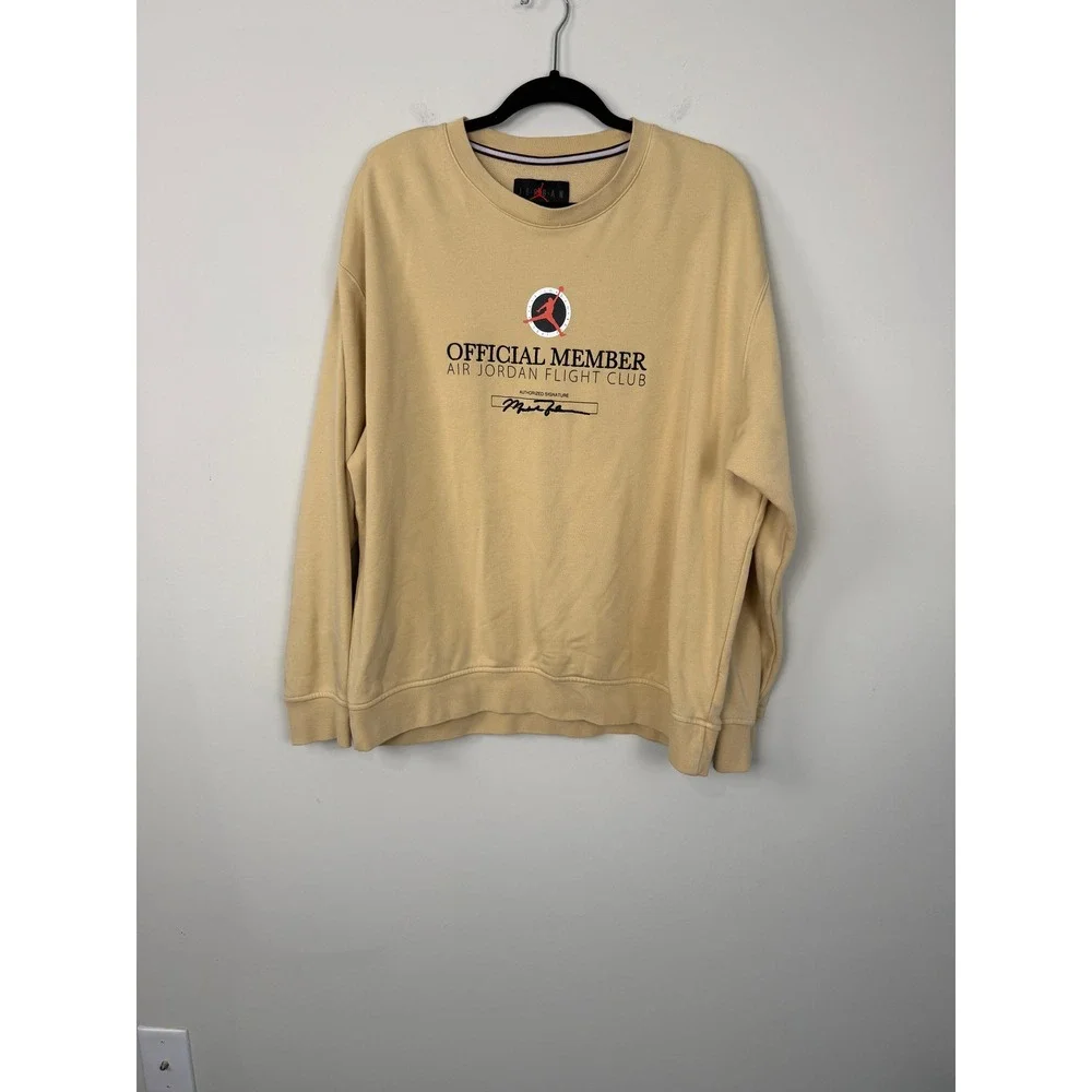 Jordan Flight MVP Men's XL Lightweight Crewneck Sesame Graphic Sweatshirt